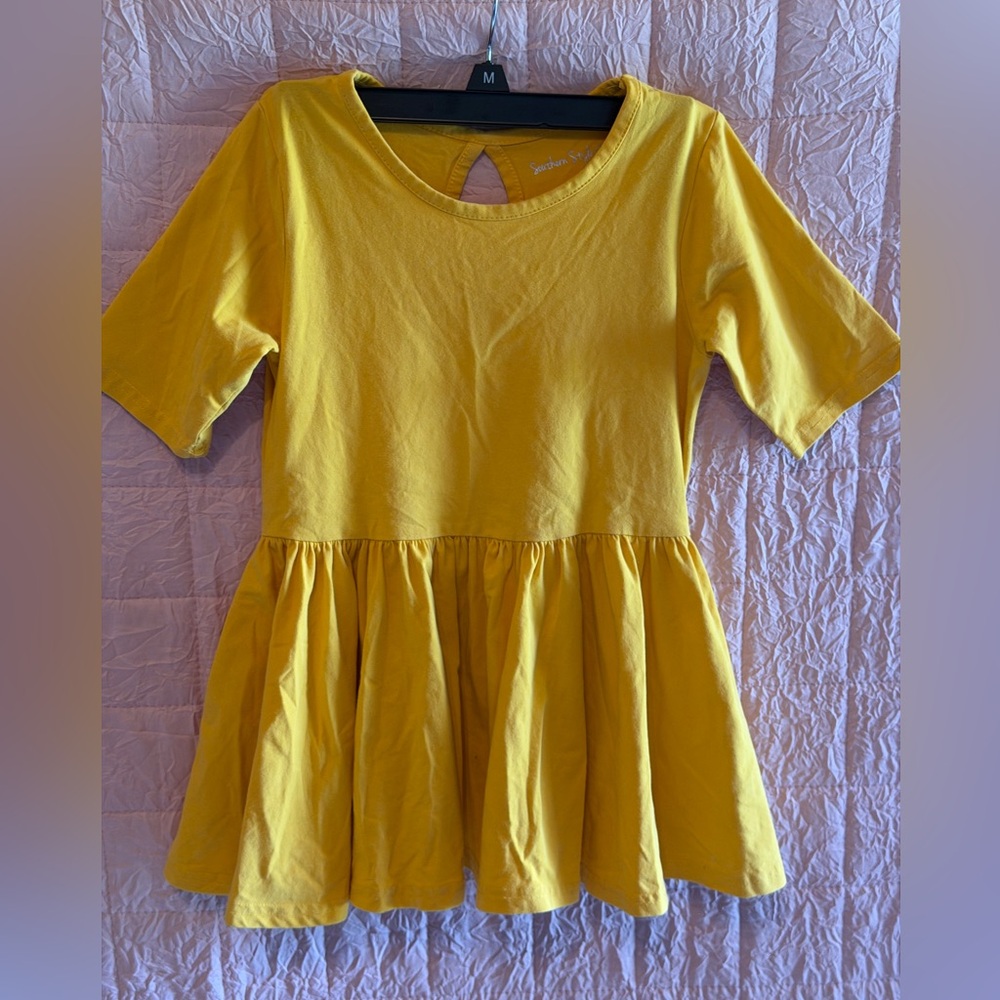 Yellow Peplum Top